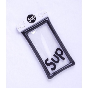 Husa subacvatica Mascot Waterproof Flippy, Snowproof, Universala, cu Snur, pentru telefon sau documente, Sup, Alb-Negru - Img 1