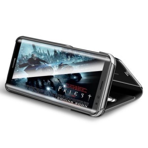 Husa Tip Carte, Flippy, Compatibila cu Huawei Mate 10 Lite, Flip Cover Oglinda, Negru - Img 4