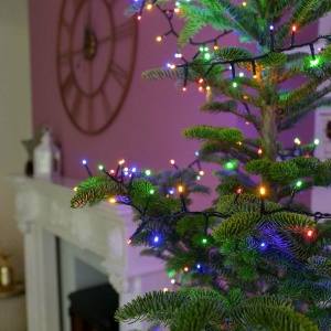 Instalatie Craciun, 110 m, 1100 Led-uri ,Liniara, Multicolor, 8 jocuri de lumini, Transformator, Interconectabila, Prelungitor 3 m inclus, Fir Verde, Flippy - Img 4