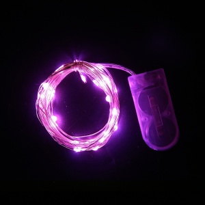 Instalatie Craciun, 5 metri, 50 LED-uri, Roz, cu baterii, fir cupru, liniar, interior/exterior, Flippy - Img 2