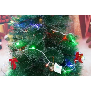 Instalatie Craciun, 80 m, 800 Led-uri ,Liniara, Rosu/Albastru/Rosu/Verde, Flash, Transformator cu telecomanda, Interconectabila, Prelungitor 3 m inclus, Fir Verde, Flippy - Img 4