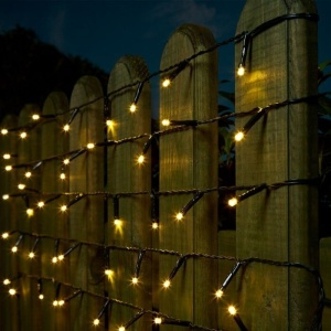 Instalatie Craciun liniara, cu transformator, 20 m, Alb Cald, 200 LED-uri V5, 8 jocuri de lumini, fir verde, Flippy - Img 1