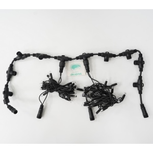 Instalatie Craciun Profesionala de Exterior IP65, Tip Perdea, 27m x 2m, 5400 Led-uri Mari, Alb rece, cu flash, Alimentator 1,5 m, Interconectabila, Fir negru, Flippy - Img 10