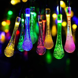 Instalatie Craciun, Tip Picaturi, 20 Led-uri, 5 metri, Multicolor, Energie solara, Senzor de lumina, Flippy - Img 7