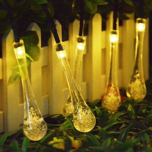 Instalatie Craciun, Tip Picaturi, 50 Led-uri, 9.5 metri, Alb cald, Energie solara, Senzor de lumina, Flippy - Img 12