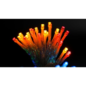 Instalatie de Craciun cu Baterii Tip Liniar, 2 jocuri de lumini, Fir Transparent 5 m 50 LED -uri, Multicolor - Img 9