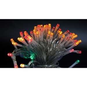 Instalatie de Craciun cu Baterii Tip Liniar, 2 jocuri de lumini, Fir Transparent 10 m 100 LED -uri, Multicolor - Img 6
