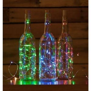 Instalatie de Craciun cu Baterii Tip Liniar, 2 jocuri de lumini, Fir Cupru 5 m 50 LED -uri, Multicolor - Img 1