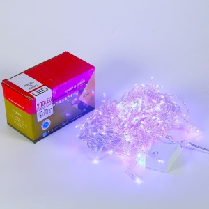Instalatie de Craciun, Flippy®, Tip Franjuri, 7 m, 200 LED-uri, Interconectabila, Albastru - Img 4