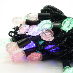 Instalatie de Craciun Liniara RGRB Yoto, 10 m, din care 1 m Prelungitor 220V, 40 LED, Model Anise, Utilizare Interior/Exterior, Interconectabila, Fir Negru, multicolor - Img 2