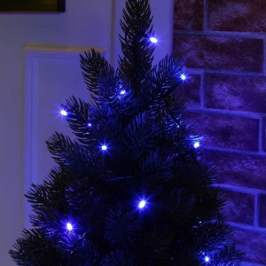 Instalatie de Craciun liniara Yoto, 10 m, din care 1 m cablu priza 220V, 100 LED, 8 jocuri de lumini, controler, fir negru, albastru - Img 8