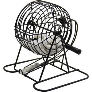 Joc Bingo Flippy, din metal, 75 bile albe, portabil, 21 x 21 cm, negru - Img 3