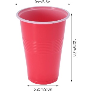 Joc de baut Beer Pong Flippy, 24 Pahare, 24 Mingi, material plastic, reutilizabil, portabil, rosu - Img 6
