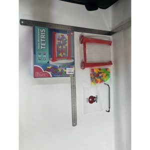 Joc de inteligenta Tetris puzzle tangram Flippy, 70 de piese multicolore, 3D, montessori, interactiv, din plastic, zar inclus, sac depozitare piese, varsta peste 6 ani, 23 x 19.8 x 5 cm, cadru rosu - Img 10