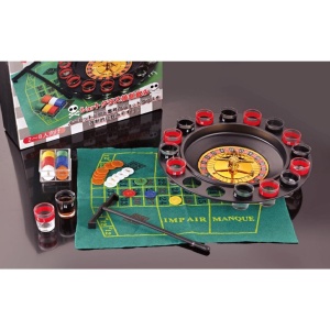Joc de Ruleta Flippy, cu Pahare de Shot si Plansa de Joc Blackjack, 31 cm, Multicolor - Img 11