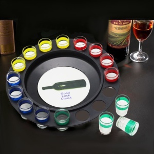Joc de Societate "Adevar sau Provocare" Flippy, Ruleta cu 16 pahare de Shot din Sticla, pentru Petreceri, Distractie, Cadouri, Multicolor - Img 5