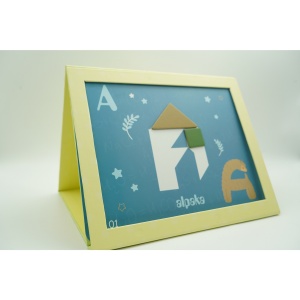 Joc Magnetic Tangram, tabla si forme diverse magnetice, 34 de piese, pentru copii, +3 ani, multicolor - Img 11