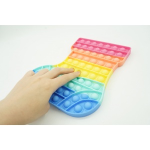 Jucarie antistres din silicon, Flippy, Pop It Now and Flip It, Ciorap Craciun, Multicolor - Img 4