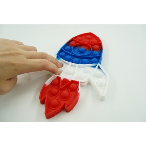 Jucarie antistres din silicon Flippy, Pop it Now and Flip It ,Racheta ,Multicolor - Img 6