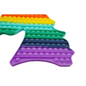 Jucarie antistres din silicon Pop it now, forma Unicorn, multicolor, urias - Img 2