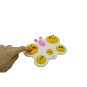 Jucarie Antistres Flippy - Fidget Toy, Simple Dimple, Fluture, Alb - Img 3