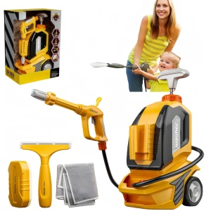 Jucarie Aparat de Spalat cu Presiune, Flippy, Spalator Auto, Interactiv, Material Plastic, Accesorii Incluse, 38x26x17.5 cm, Portocaliu - Img 4