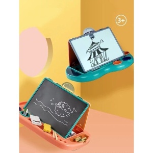 Jucarie educativa pentru copii 2 in 1, masa si tabla pentru desenat - Img 3
