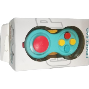 Jucarie interactiva antistres Fidget Pad, pentru copii, Multicolora Albastru, + 3 ani, Flippy - Img 1