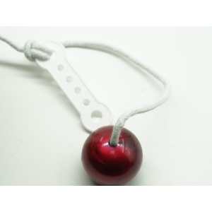 Jucarie interactiva cu bile, Flippy, Clackers ball, antistres, Visiniu, 40 mm - Img 3