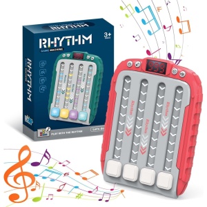 Jucarie Interactiva, Flippy, Joc Rhythm, +3 Ani, din ABS, 6 Niveluri, 15 x 3 x 11 cm, Functie Muzicala, Rosu - Img 5