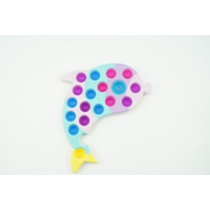 Jucarie senzoriala antistres, Simple Dimple, Delfin, Multicolor - Img 2