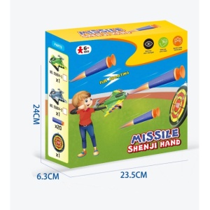 Jucaruie cu Lansator pentru Copii, Flippy, Lanseaza Manual, Tinta, 2 Avioane, 40 de Gloante din Material Moale, Joc Interactiv, 28.5x25x6.3 cm, Gri Verde - Img 6