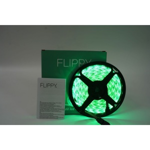 Kit Banda Led RGB SMD 5050 cu Transformator inclus Flippy - Lungime 5 M, 270 LED-uri, Telecomanda 44 taste, pentru TV, PC, Auto, IP65, Lumina Ambientala - Img 3