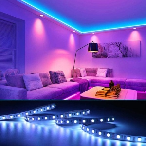 Kit Banda Led RGB SMD 5050 cu Transformator inclus Flippy - Lungime 5 M, 270 LED-uri, Telecomanda 44 taste, pentru TV, PC, Auto, IP65, Lumina Ambientala - Img 13