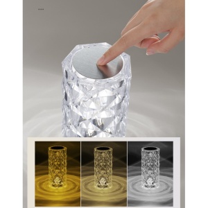 Lampa de birou pe LED RGB, Flippy, dimmer tactil, 3 nivele de intensitate, Cristal Acrilic, cu telecomanda - Img 6