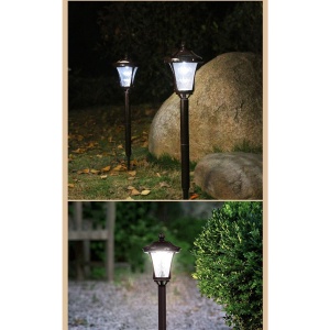Lampa solara cu prindere in pamant, Flippy, inaltime 65 cm, Alb Rece - Img 6