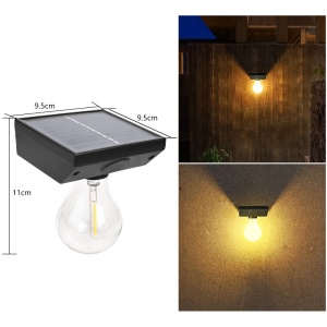 Lampa solara Flippy, pentru exterior, tip bec, rezistenta la apa IP65, material ABS, baterie 3.7V, 1200 mah, 9.5 x 11 cm, autonomie 8 ore, senzor de miscare, alb cald - Img 2