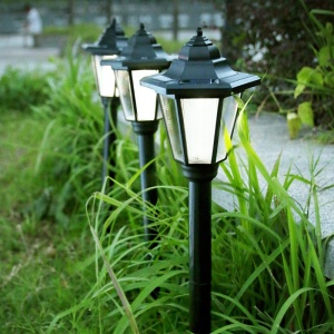 Lampa solara hexagonala de gradina Flippy, Alb Rece - Img 2