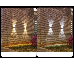 Lampa solara LED bidirectionala Flippy, cu panou ajustabil, comutator culoare lumina, pentru perete, scari, gradina, terasa, 16 x 6.5 cm, 6 LED-uri, material ABS, baterie 3.7 V, 1200mah, multicolor - Img 6