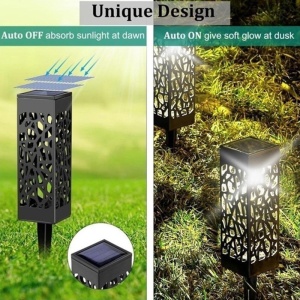 Lampa solara LED Flippy, tip felinar cu acoperis, pentru gradina, inaltime 30.2 cm, putere 0.2W, 1.2V, 600mAh, alb cald - Img 6