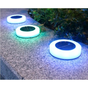 Lampa solara LED, sub forma de cerc, pentru gazon sau gradina, Rezistenta la apa, Flippy, Multicolor - Img 5