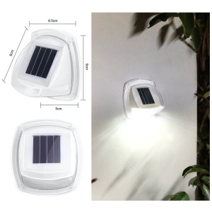 Lampa solara LED tip aplica pentru perete Flippy, 8.5 x 9 cm, 2V, ABS, 600mAh, rezistent la apa, material ABS, 8 LED-uri, alb rece - Img 3