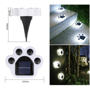 Lampa solara LED, Tip laba de urs, pentru gazon sau gradina, Rezistenta la apa, Flippy, Alb rece - Img 11