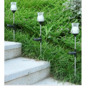 Lampa solara LED tip Lalea pentru gradina Flippy, inaltime 55 cm, material sticla si ABS, 2V, ABS, 600mAh, alb cald - Img 4