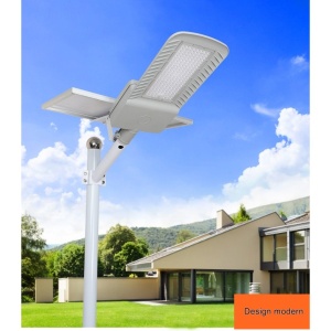 Lampa solara stradala Flippy, IP65, senzor de lumina, 60 LED-uri SMD, 2250 lm, panou 25W, putere 200W, autonomie 12-16 ore, telecomanda, montare prin fixare, pentru strada sau gradina, finisaj mat, material ABS, 51.5 x 21 x 7.5, gri - Img 3