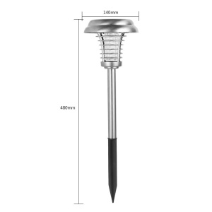 Lampa solara tip torta Flippy, anti-insecte, tantari, UV, LED, 1.2V, IP65, 1 LED, material ABS, 48 x 14 cm, gri - Img 6