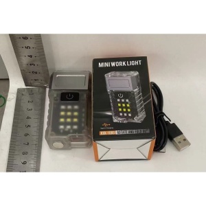 Lanterna UV LED Portabila, Flippy, Incarcare USB Tip C, Raza 50 m, 5W, 3 Culori de Lumina, 1200 mAh, 8 x 2 x 4.2 cm, Transparent Fluorescent - Img 2