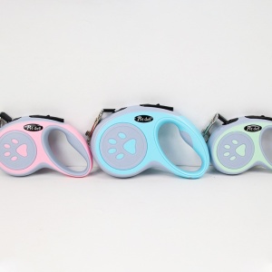 Lesa Automata Retractabila, Flippy, pentru Caini, 3m, 20 kg, ABS, Gri/Bleu, 8x12x4 cm - Img 5