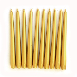 Lumanare Decorativa, Flippy, pentru Masa, 25 cm, din Parafina, fara Fum, Ardere 7.5h, Auriu - Img 3