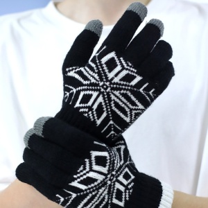 Manusi de Barbat, Flippy, Model Fulg, Functie Touchscreen (ecran tactil), Material Acril Tricotat, Manseta Elastica, Interior Catifelat, Marime Universala, Negru - Img 7